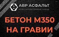 Бетон М350 на гравии в Телези